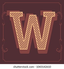 Letters vintage vector design stripes alphabet