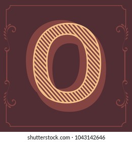 Letters vintage vector design stripes alphabet