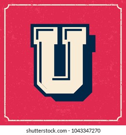 Letters vintage vector design stripes alphabet