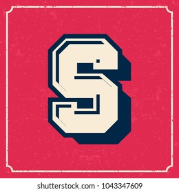 Letters vintage vector design stripes alphabet