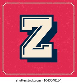 Letters vintage vector design stripes alphabet