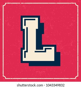 Letters vintage vector design stripes alphabet