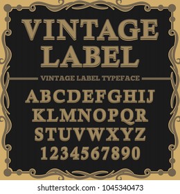 Letters vintage vector design stripes alphabet