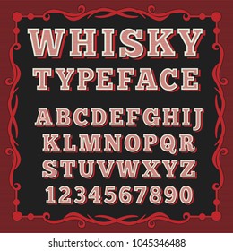 Letters vintage vector design stripes alphabet
