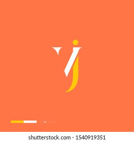 Letters V&J Joint logo icon vector for business card and corporate identity.
