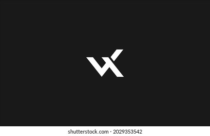 letterS VK OR VX  minimalist art monogram arrow shape logo