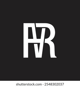 letters vr simple linked overlapping logo vector 
