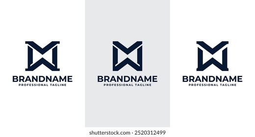 Buchstaben VW oder WV Monogramm Logo Set, für jedes Unternehmen mit VW oder WV Initialen
