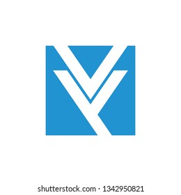 letters vy square negative space logo