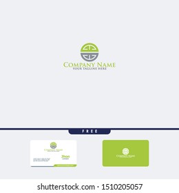 Letters W D, A&D joint logo icon with business card vector template