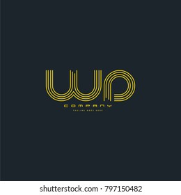 Letters W D joint logo icon. Stroke letter vector element.
