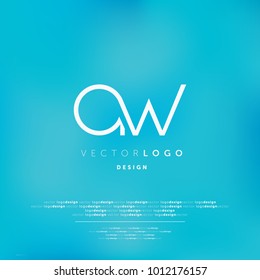 Letters A W, A & W joint logo icon vector template.