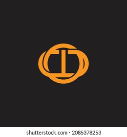 letters w linked round frame simple 3d flat logo vector