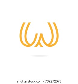 Letters W logo. Design template elements, icons.