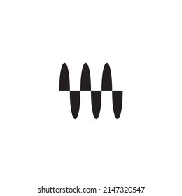 
Letras W y M símbolo sencillo de fuego vector