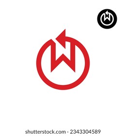 Letters W Reset arrow or any Re- logo design