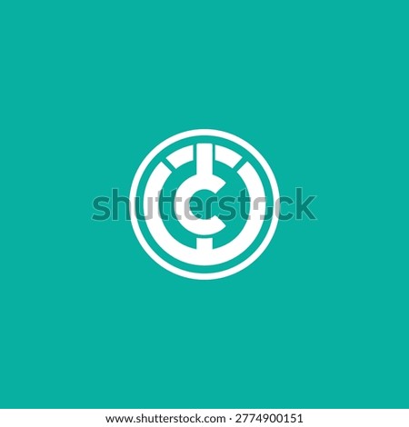 letters wc text logo design vector