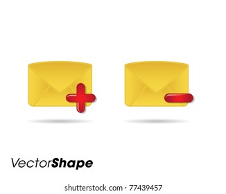 Letters web application icons no.2, add and extract, vector illustration