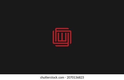 CARTAS DISEÑO DE LOGOTIPO WF CON EFECTO ESPACIAL NEGATIVO PARA USO ILUSTRATIVO