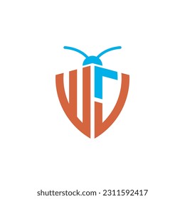 Letras Logotipo de control de plagas WJ