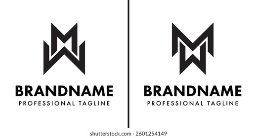 Letters WM or MW Monogram Logo, suitable for any business