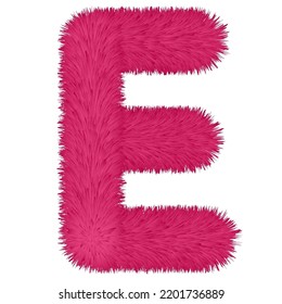 letters with wool texture pink