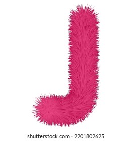 letras con textura de lana rosada