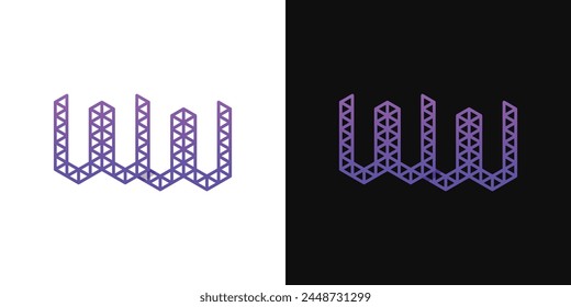 Letters WW Polygon Logo, suitable for business related to polygon with WW initials