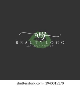 Letters WY, Watercolor Lips, Premade Logo Design, Logo for Makeup Artist Business Branding, Blush Beauty Boutique Logo Design, Calligraphy Logo