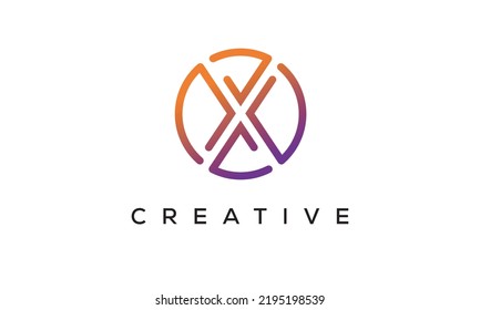 letters X Colored monogram, Modern logo typography. Colors  font alphabet creative art  rainbow typographic design