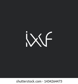 Letters I X F Joint logo icon vector element.
