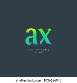 Letters A X joint logo icon vector element.