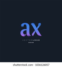 Letters A X joint logo icon vector element.