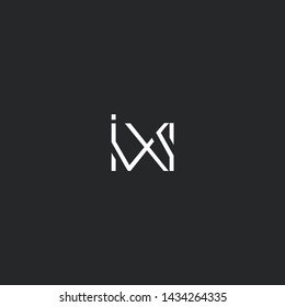Letters I X I Joint logo icon vector element.
