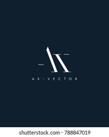 Letters A & X joint logo icon vector element.
