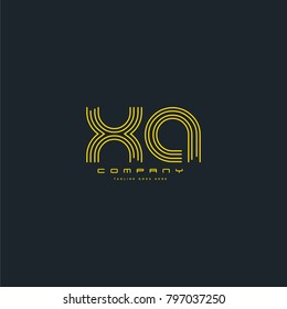 Letters X A joint logo icon. Stroke letter vector element.