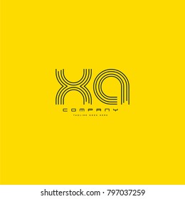 Letters X A joint logo icon. Stroke letter vector element.