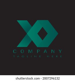 Letters X O, X and O logo icon along with business card vector template.