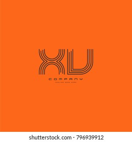Letters X V, X & V joint logo icon. Stroke letter vector element.
