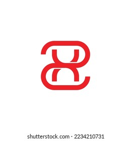letras x2 vector de logotipo de línea geométrica simple 