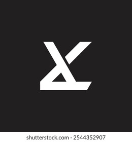 letters xl linked abstract simple geometric logo vector 