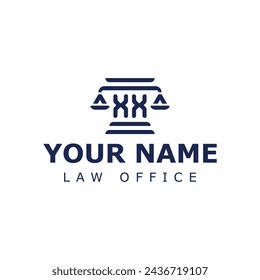 Letters XX Legal Logo, suitable for lawyer, legal, or justice with XX initials