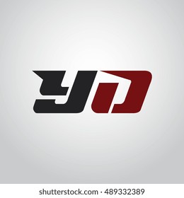 The letters Y and D logo automotive black and red colored