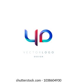 Letters Y D, Y & D logo, multi colour letters icon vector template.

