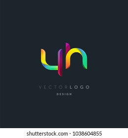 Letters Y H, Y & H logo, multi colour letters icon vector template.

