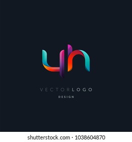 Letters Y H, Y & H logo, multi colour letters icon vector template.

