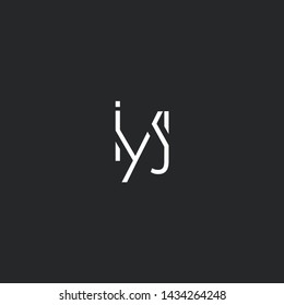Letters I Y J Joint logo icon vector element.