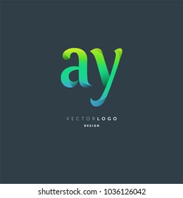 Letters A Y joint logo icon vector element.