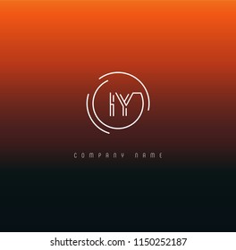 Letters I Y Joint logo icon vector element.