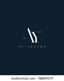 Letters A Y joint logo icon vector element.
